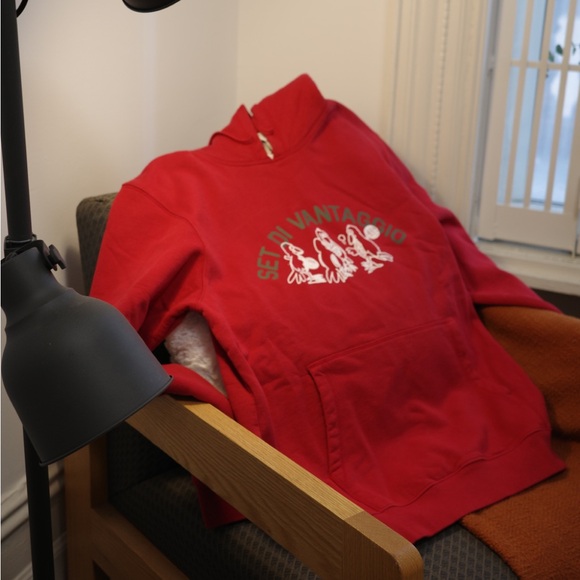 Palmes Men Vantaggio Hooded Sweatshirt 'Red' - Picture 6 of 11